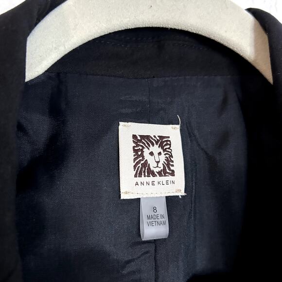 Ann Klein Lion Label Single Button Blazer Black Womens Size 8 - Picture 3 of 7